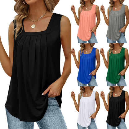 Virágmintás, négyzet alakú nyakkivágású camisole – boho stílus
