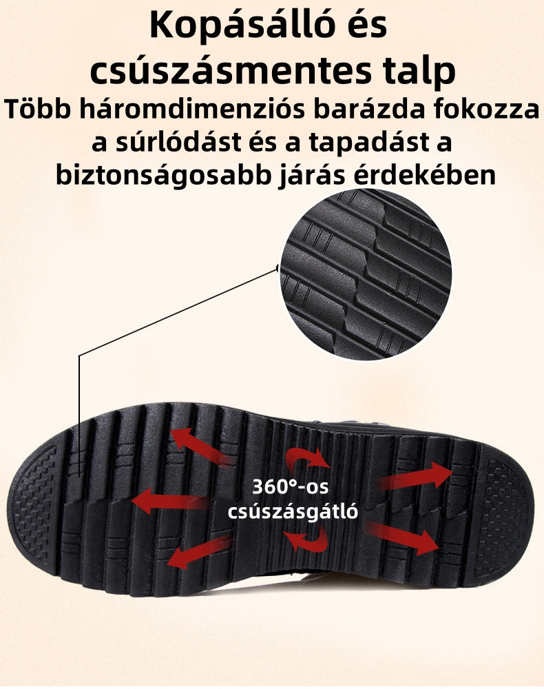 (❄️Utolsó nap, 70% kedvezmény) Ne maradj le! ⏰Kényelmes és meleg bőrcipők, 💧vízálló és csúszásgátló, ✅lábboltozat-támasztással a lábfájdalom hatékony enyhítésére.