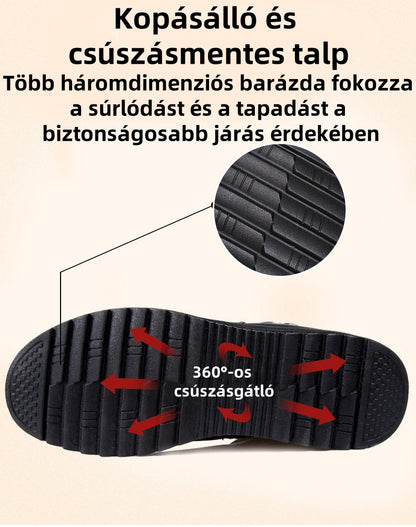 (❄️Utolsó nap, 70% kedvezmény) Ne maradj le! ⏰Kényelmes és meleg bőrcipők, 💧vízálló és csúszásgátló, ✅lábboltozat-támasztással a lábfájdalom hatékony enyhítésére.