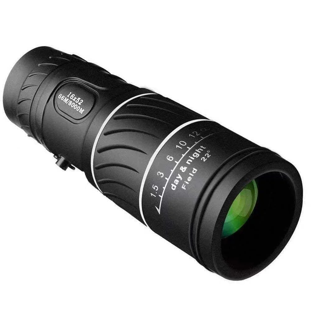 16x52-es monokuláris teleszkóp optikai zoommal