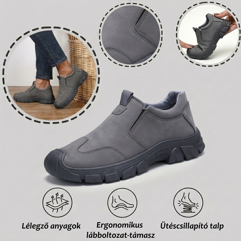 【⏰Utolsó nap, 70% kedvezmény! Ne maradj le!】Ergonómiailag tervezett ütéscsillapító ortopédiai cipők, ✅️bőr ortopédiai cipők kifejezetten európai férfiak számára.