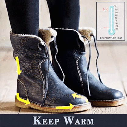 (❄️Utolsó nap, 70% kedvezmény) Ne maradj le! ⏰Kényelmes és meleg valódi gyapjú cipők, 💧vízálló és csúszásgátló, ✅lábboltozat-támasztással a lábfájdalom enyhítésére.