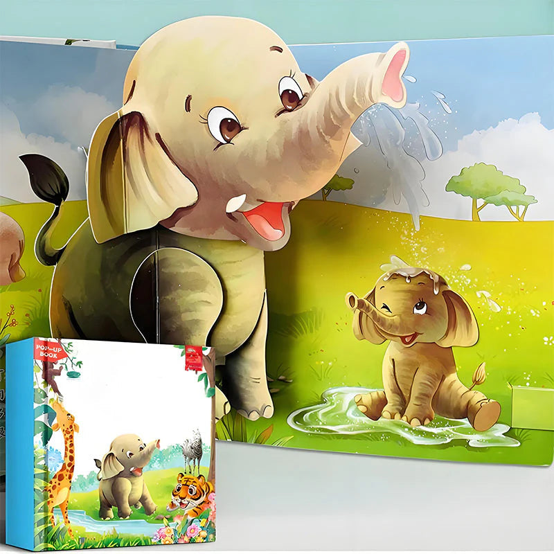🦁Gyerekkönyv 3D-s állatokkal - kötelező darab az interaktív korai tanuláshoz