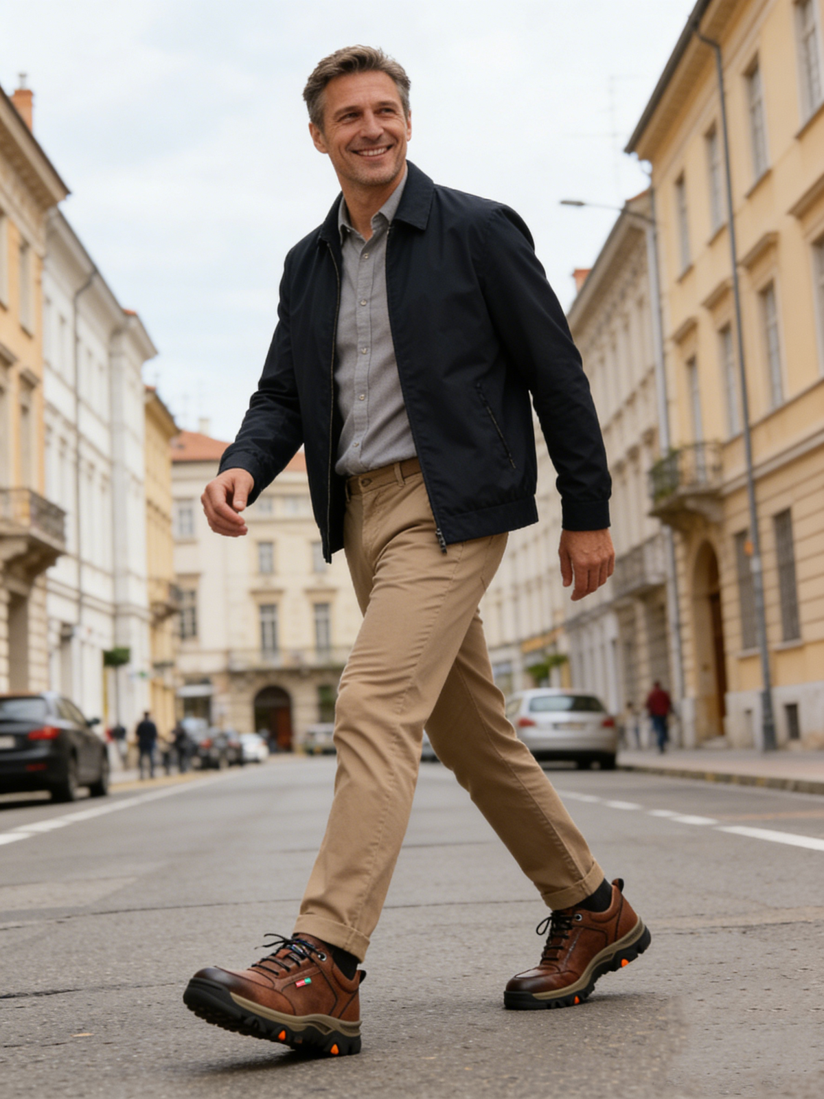 ⏰ Ma 70% kedvezmény – ne hagyja ki!🐂Új férfi ortopéd marhabőr cipő, vízálló és csúszásgátló🦶enyhíti a lábfájdalmakat