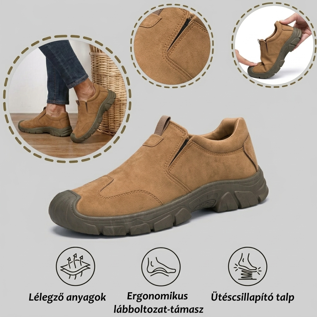 【⏰Utolsó nap, 70% kedvezmény! Ne maradj le!】Ergonómiailag tervezett ütéscsillapító ortopédiai cipők, ✅️bőr ortopédiai cipők kifejezetten európai férfiak számára.