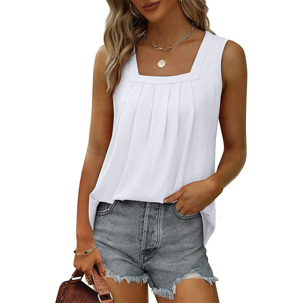 Virágmintás, négyzet alakú nyakkivágású camisole – boho stílus