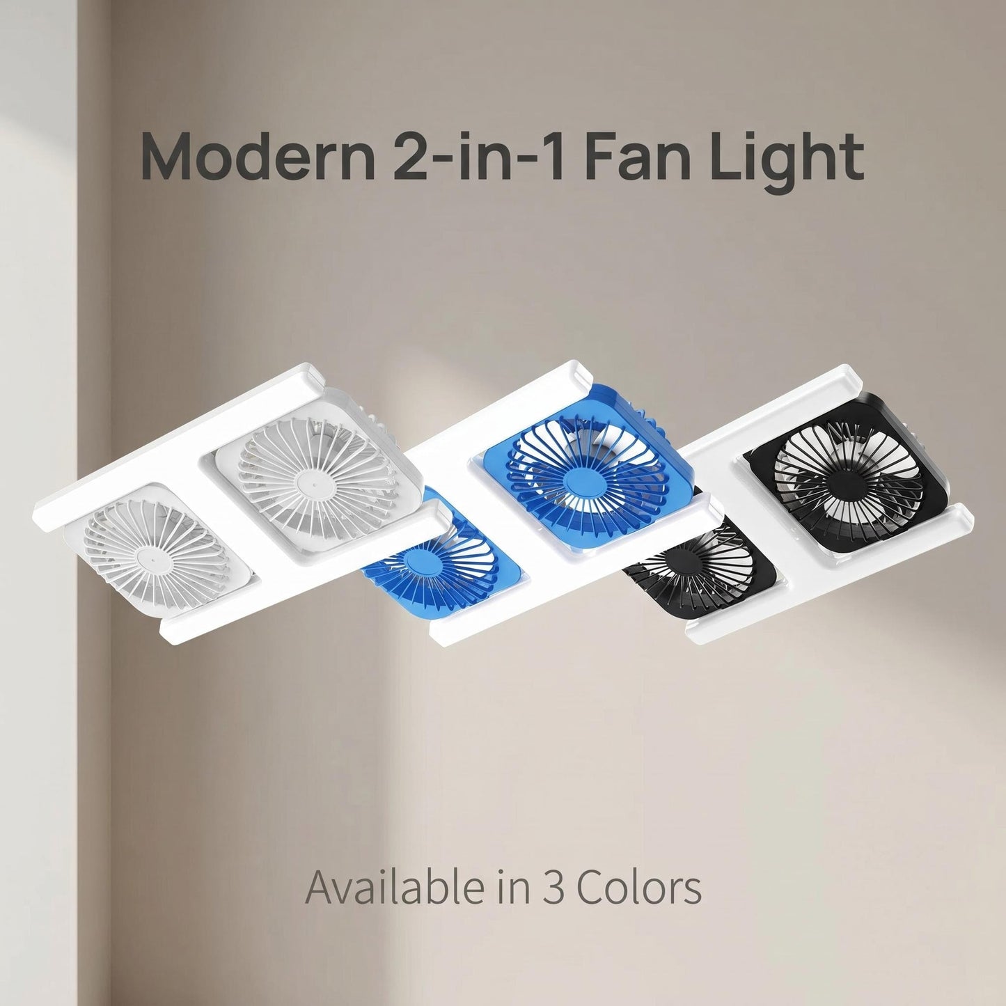 Modern LED mennyezeti ventilátor világítással 2 az 1-ben - távirányítóval ❄️💡🌀🏠