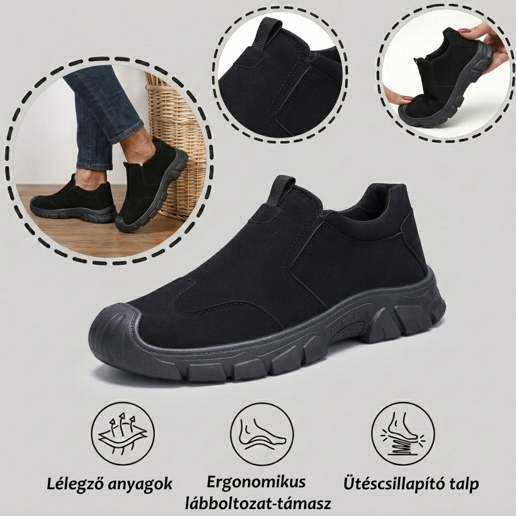 【⏰Utolsó nap, 70% kedvezmény! Ne maradj le!】Ergonómiailag tervezett ütéscsillapító ortopédiai cipők, ✅️bőr ortopédiai cipők kifejezetten európai férfiak számára.