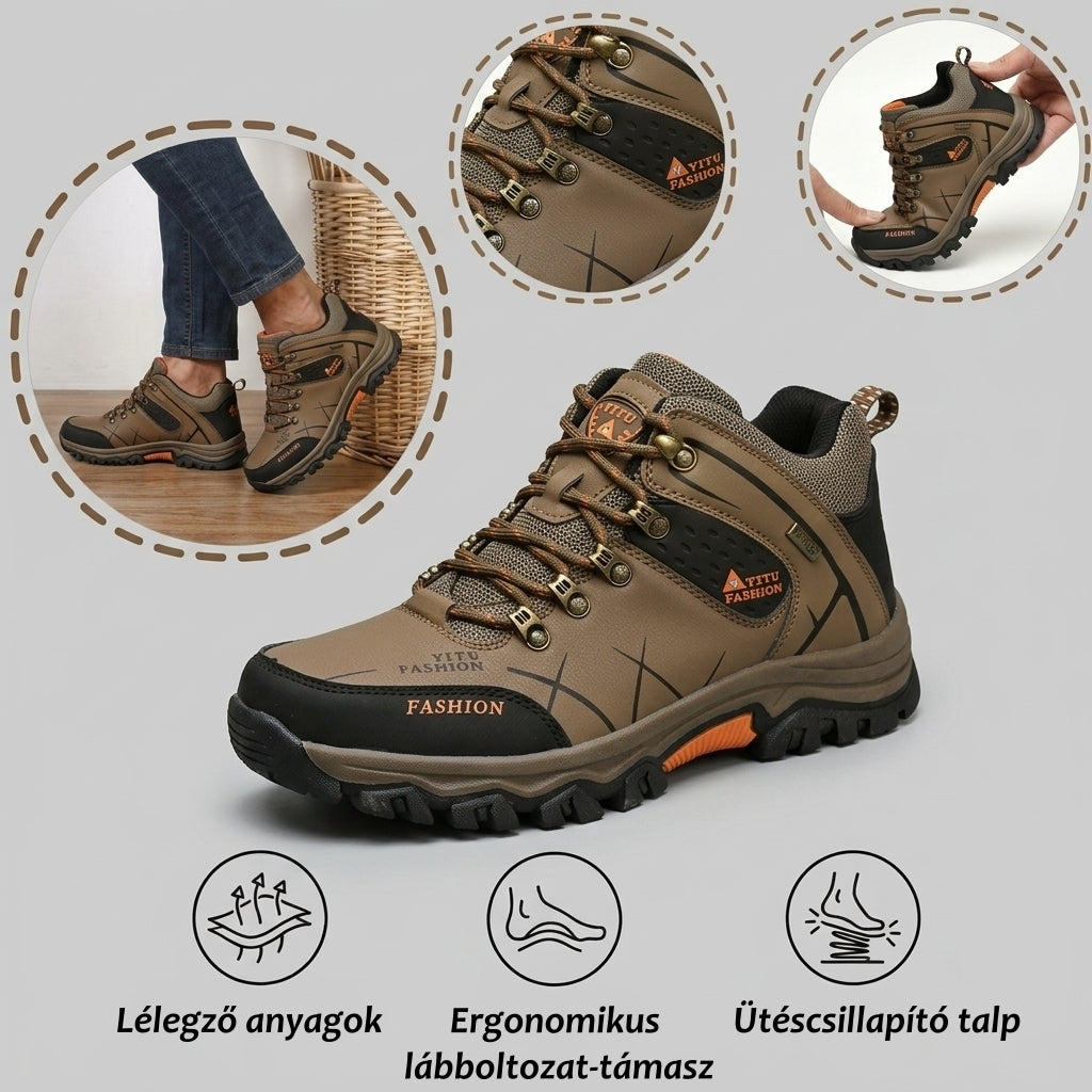 【⏰Utolsó nap, 70% kedvezmény! Ne maradj le!】Ergonómiailag tervezett ütéscsillapító ortopédiai cipők, ✅️bőr ortopédiai cipők kifejezetten európai férfiak számára.
