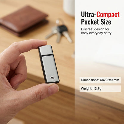 Hordozható, nagy felbontású USB-s hangrögzítő zajszűréssel