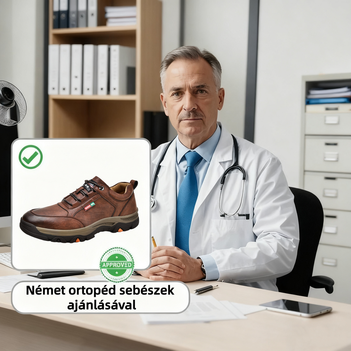 ⏰ Ma 70% kedvezmény – ne hagyja ki!🐂Új férfi ortopéd marhabőr cipő, vízálló és csúszásgátló🦶enyhíti a lábfájdalmakat