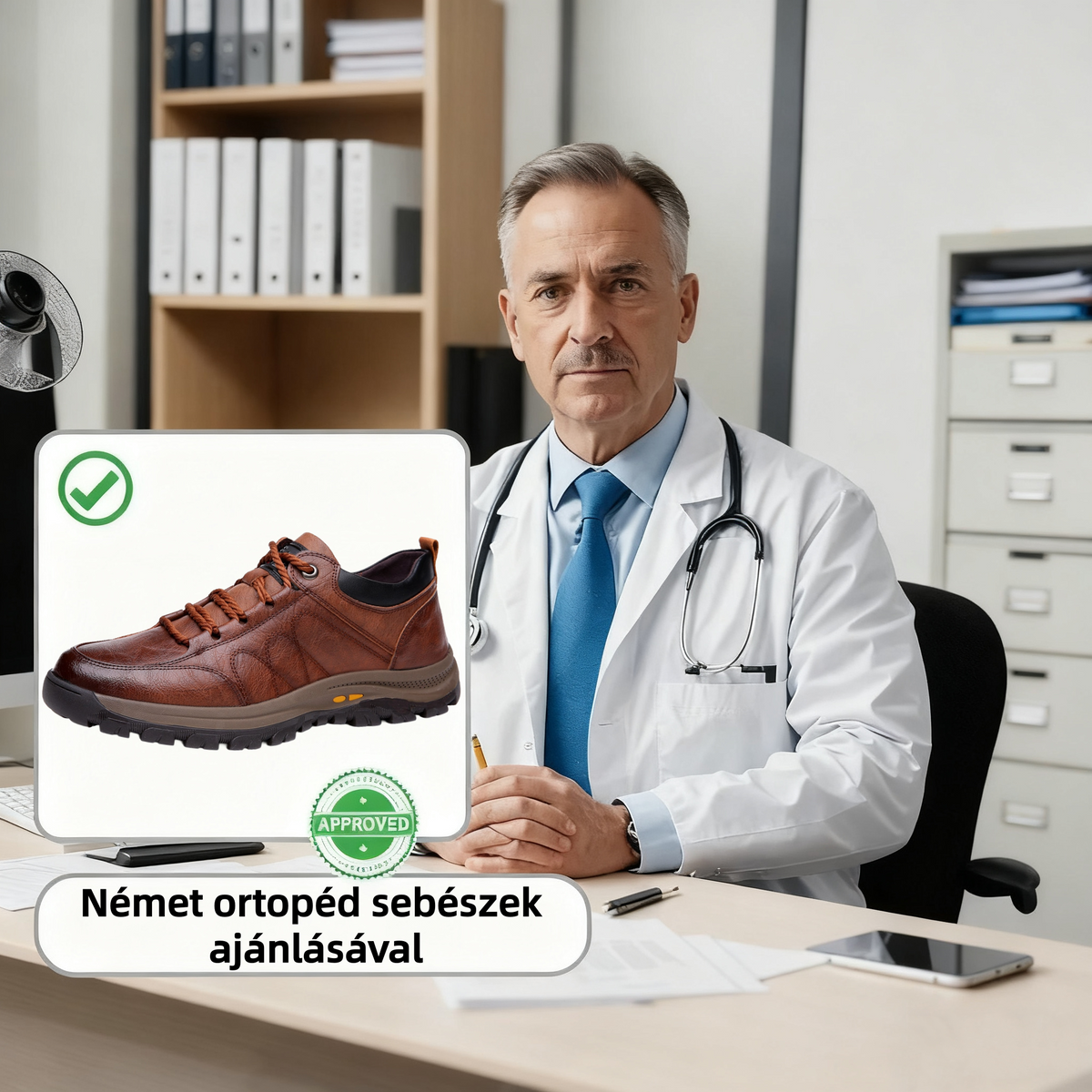【⏰Utolsó nap, 70% kedvezmény! Ne maradj le!】Ergonómiailag tervezett ütéscsillapító ortopédiai cipők, ✅️bőr ortopédiai cipők kifejezetten európai férfiak számára.
