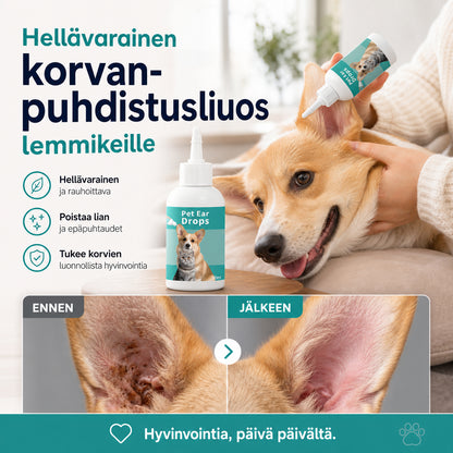 Kíméletes fültisztító oldat háziállatok számára