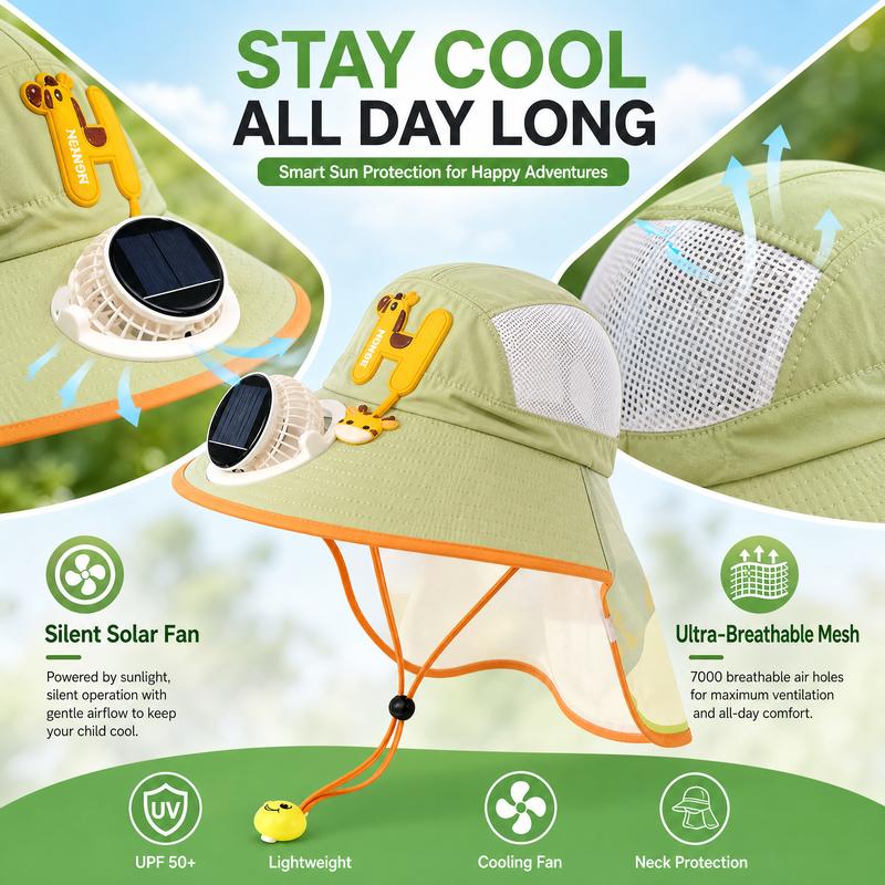 🌞Napvédő sapka beépített ventilátorral