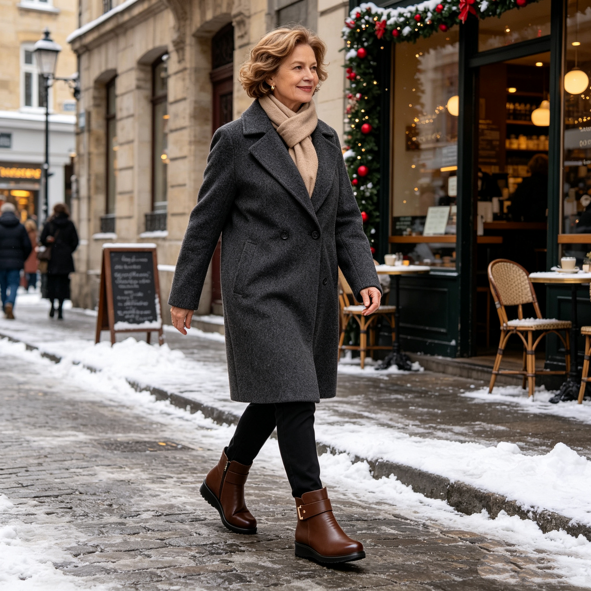 (❄️Utolsó nap, 70% kedvezmény) Ne maradj le! ⏰Kényelmes és meleg bőrcipők, 💧vízálló és csúszásgátló, ✅lábboltozat-támasztással a lábfájdalom hatékony enyhítésére.