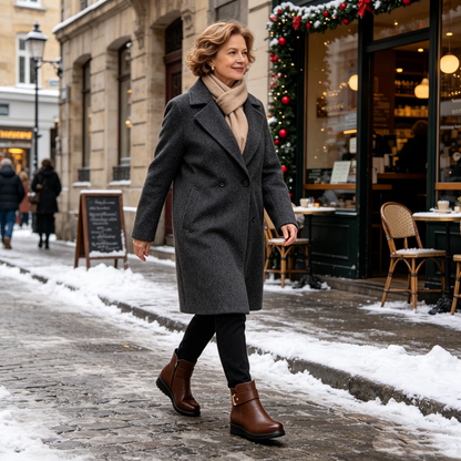 (❄️Utolsó nap, 70% kedvezmény) Ne maradj le! ⏰Kényelmes és meleg bőrcipők, 💧vízálló és csúszásgátló, ✅lábboltozat-támasztással a lábfájdalom hatékony enyhítésére.