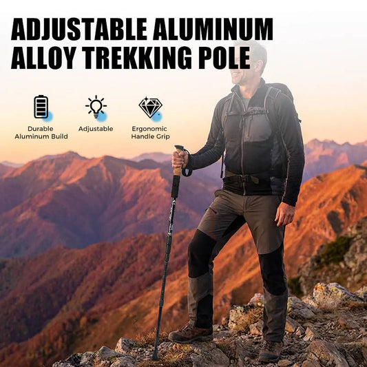 ⛰️Állítható alumínium sétabot – tartós, ütéscsillapító, könnyű 🌲