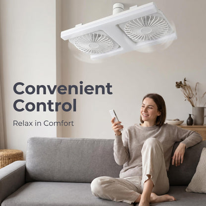 Modern LED mennyezeti ventilátor világítással 2 az 1-ben - távirányítóval ❄️💡🌀🏠