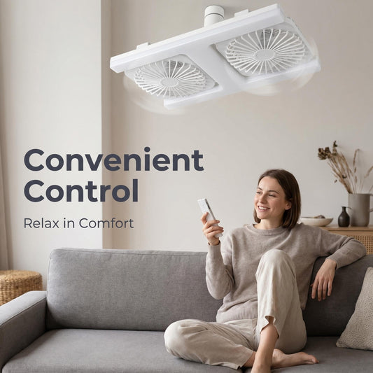 Modern LED mennyezeti ventilátor világítással 2 az 1-ben - távirányítóval ❄️💡🌀🏠