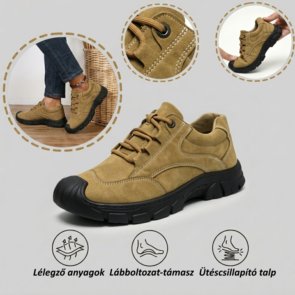 【⏰Utolsó nap, 70% kedvezmény! Ne maradj le!】Ergonómiailag tervezett ütéscsillapító ortopédiai cipők, ✅️bőr ortopédiai cipők kifejezetten európai férfiak számára.
