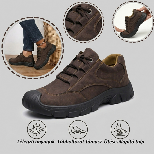 【⏰Utolsó nap, 70% kedvezmény! Ne maradj le!】Ergonómiailag tervezett ütéscsillapító ortopédiai cipők, ✅️bőr ortopédiai cipők kifejezetten európai férfiak számára.