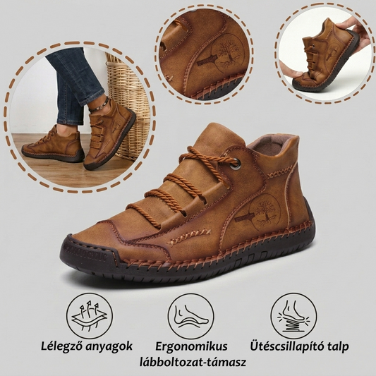 【⏰Utolsó nap, 70% kedvezmény! Ne maradj le!】Ergonómiailag tervezett ütéscsillapító ortopédiai cipők, ✅️bőr ortopédiai cipők kifejezetten európai férfiak számára.