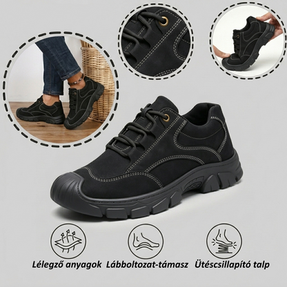 【⏰Utolsó nap, 70% kedvezmény! Ne maradj le!】Ergonómiailag tervezett ütéscsillapító ortopédiai cipők, ✅️bőr ortopédiai cipők kifejezetten európai férfiak számára.