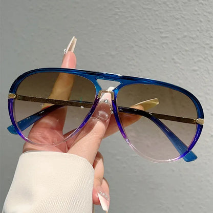 🕶50% KEDVEZMÉNY!! ⏰Női retró dupla híddal ellátott napszemüveg