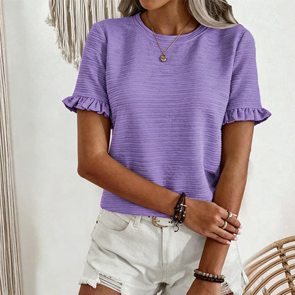 🌸 MOST 50% KEDVEZMÉNY! 🌸 Női elegáns, fodros ujjú nyári felső