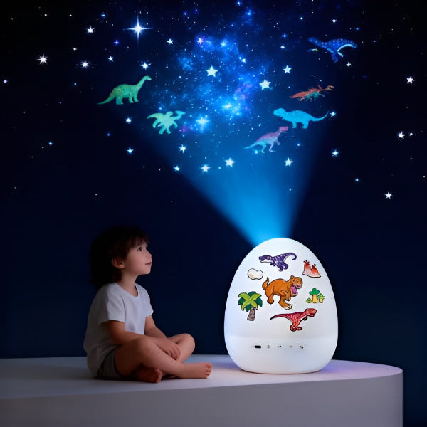 Varázslatos éjszakai fény és dallamvetítő | DINODREAM