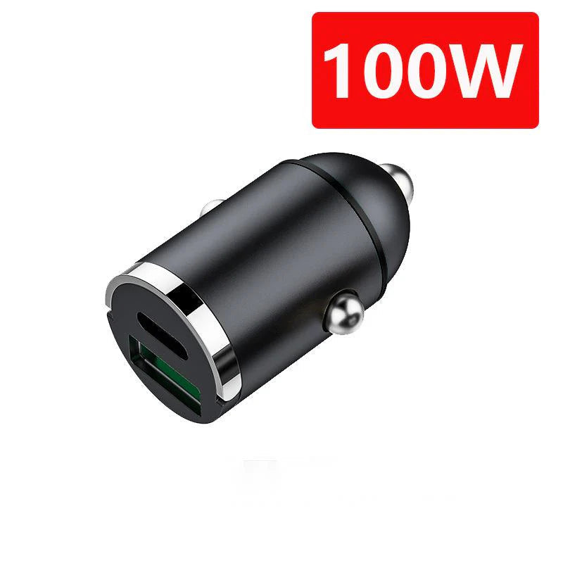 100 W-os intelligens autós töltő - Kettős gyorstöltés intelligens védelemmel