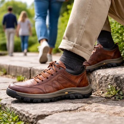 【⏰Utolsó nap, 70% kedvezmény! Ne maradj le!】Ergonómiailag tervezett ütéscsillapító ortopédiai cipők, ✅️bőr ortopédiai cipők kifejezetten európai férfiak számára.