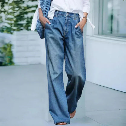 【S-3XL】👖💦Női mosott alkalmi farmer