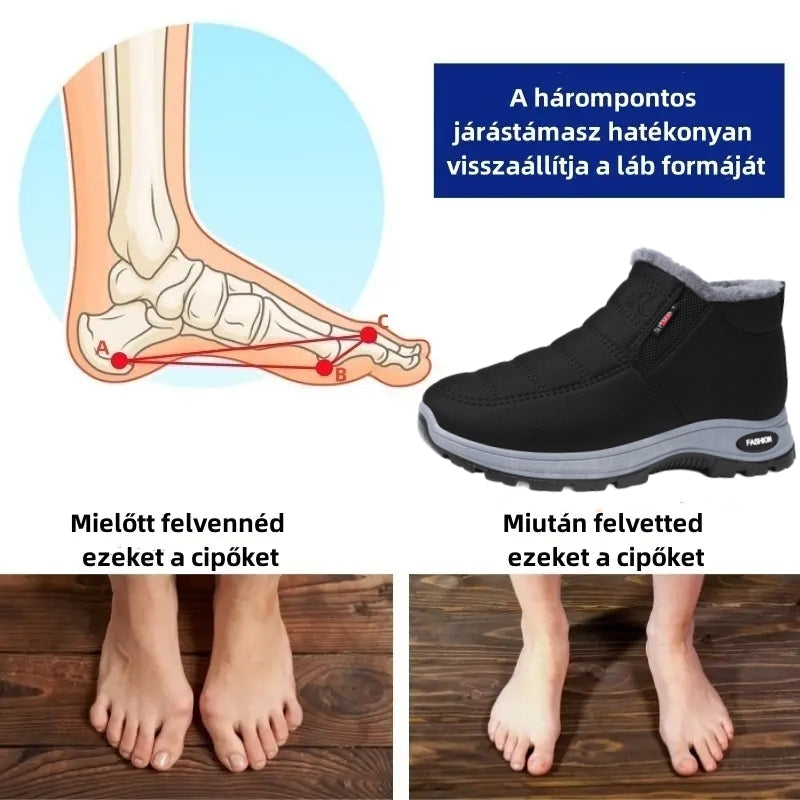 (❄️Utolsó nap, 50% kedvezmény) Ne maradj le! ⏰Kényelmes és meleg valódi gyapjú cipők, 💧vízálló és csúszásgátló, ✅lábboltozat-támasztással a lábfájdalom enyhítésére.