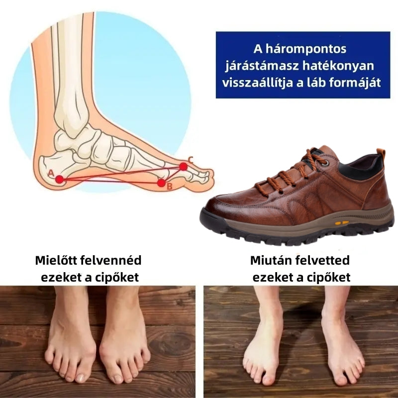 【⏰Utolsó nap, 70% kedvezmény! Ne maradj le!】Ergonómiailag tervezett ütéscsillapító ortopédiai cipők, ✅️bőr ortopédiai cipők kifejezetten európai férfiak számára.