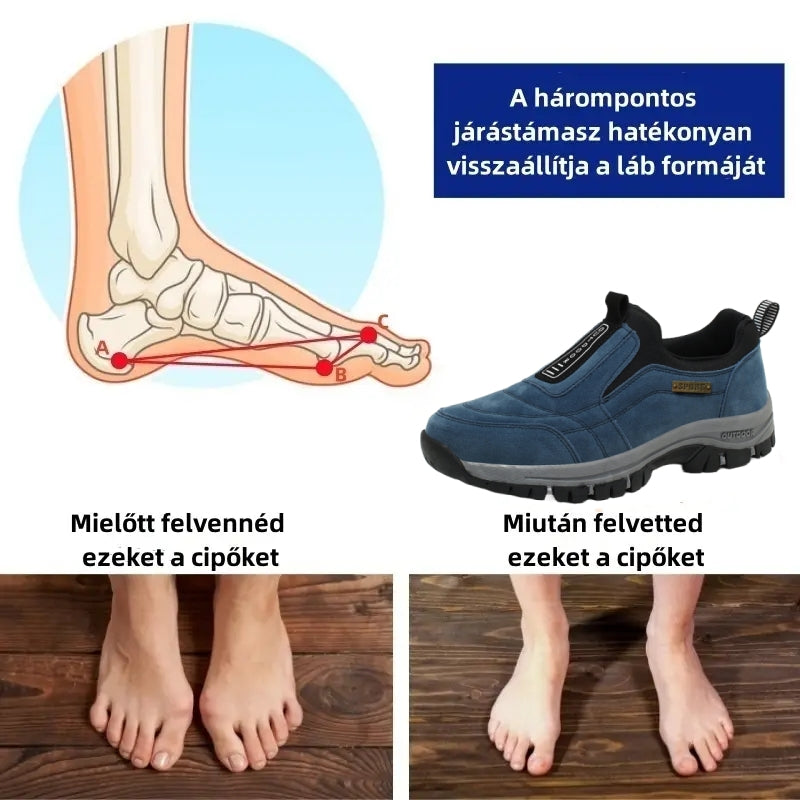 【⏰Utolsó nap, 70% kedvezmény! Ne maradj le!】Ergonómiailag tervezett ütéscsillapító ortopédiai cipők, ✅️bőr ortopédiai cipők kifejezetten európai férfiak számára.