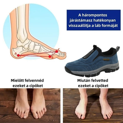 【⏰Utolsó nap, 70% kedvezmény! Ne maradj le!】Ergonómiailag tervezett ütéscsillapító ortopédiai cipők, ✅️bőr ortopédiai cipők kifejezetten európai férfiak számára.