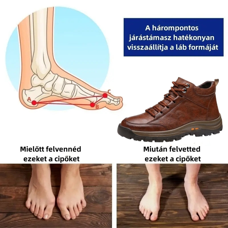 【⏰Utolsó nap, 70% kedvezmény! Ne maradj le!】Ergonómiailag tervezett ütéscsillapító ortopédiai cipők, ✅️bőr ortopédiai cipők kifejezetten európai férfiak számára.