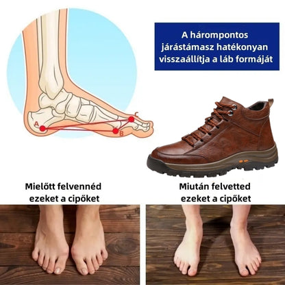 【⏰Utolsó nap, 70% kedvezmény! Ne maradj le!】Ergonómiailag tervezett ütéscsillapító ortopédiai cipők, ✅️bőr ortopédiai cipők kifejezetten európai férfiak számára.