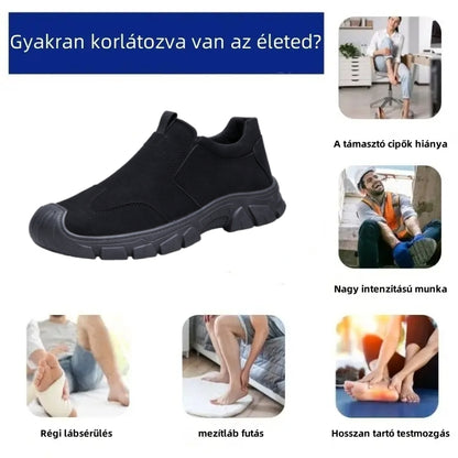 【⏰Utolsó nap, 70% kedvezmény! Ne maradj le!】Ergonómiailag tervezett ütéscsillapító ortopédiai cipők, ✅️bőr ortopédiai cipők kifejezetten európai férfiak számára.