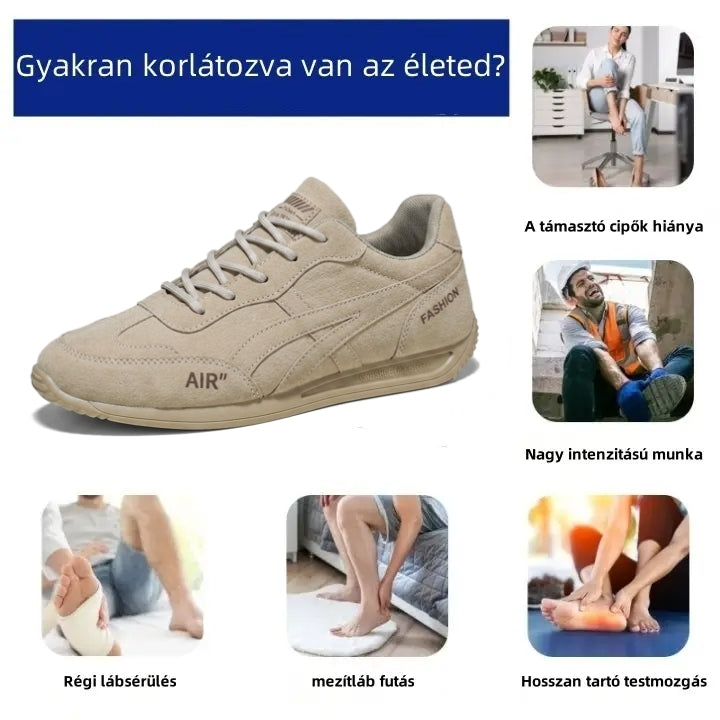 【⏰Utolsó nap, 70% kedvezmény! Ne maradj le!】Ergonómiailag tervezett ütéscsillapító ortopédiai cipők, ✅️bőr ortopédiai cipők kifejezetten európai férfiak számára.