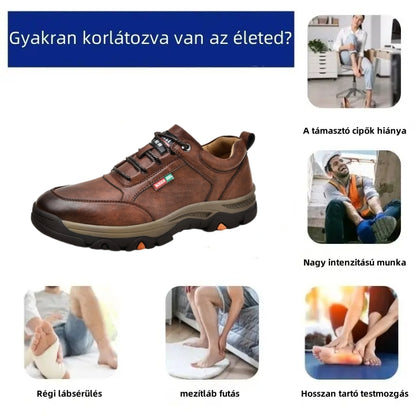⏰ Ma 70% kedvezmény – ne hagyja ki!🐂Új férfi ortopéd marhabőr cipő, vízálló és csúszásgátló🦶enyhíti a lábfájdalmakat