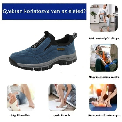 【⏰Utolsó nap, 70% kedvezmény! Ne maradj le!】Ergonómiailag tervezett ütéscsillapító ortopédiai cipők, ✅️bőr ortopédiai cipők kifejezetten európai férfiak számára.