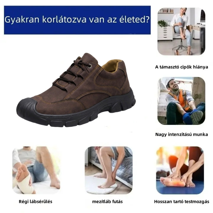 【⏰Utolsó nap, 70% kedvezmény! Ne maradj le!】Ergonómiailag tervezett ütéscsillapító ortopédiai cipők, ✅️bőr ortopédiai cipők kifejezetten európai férfiak számára.